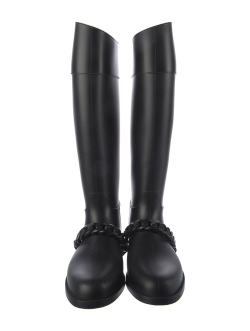 Givenchy Rubber Chain-Link Accents Rain Boots