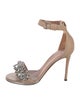 Givenchy Leather Crystal Embellishments Sandals