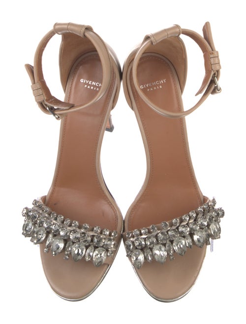 Givenchy Leather Crystal Embellishments Sandals