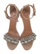 Givenchy Leather Crystal Embellishments Sandals