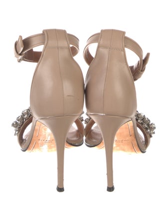 Givenchy Leather Crystal Embellishments Sandals