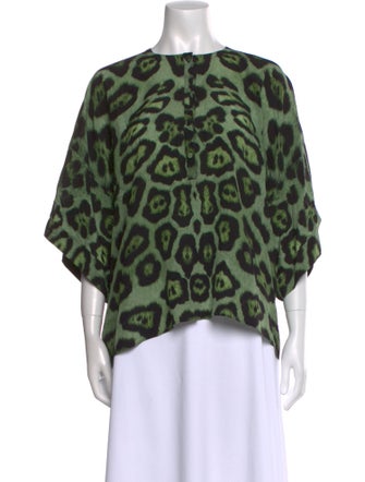 Givenchy Silk Animal Print Blouse