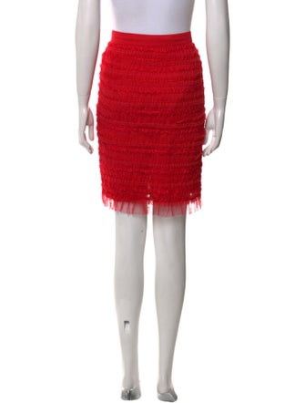 Givenchy Ruffle Embellishment Knee-Length Skirt