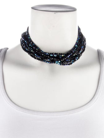 Givenchy Multistrand Bead Choker Necklace