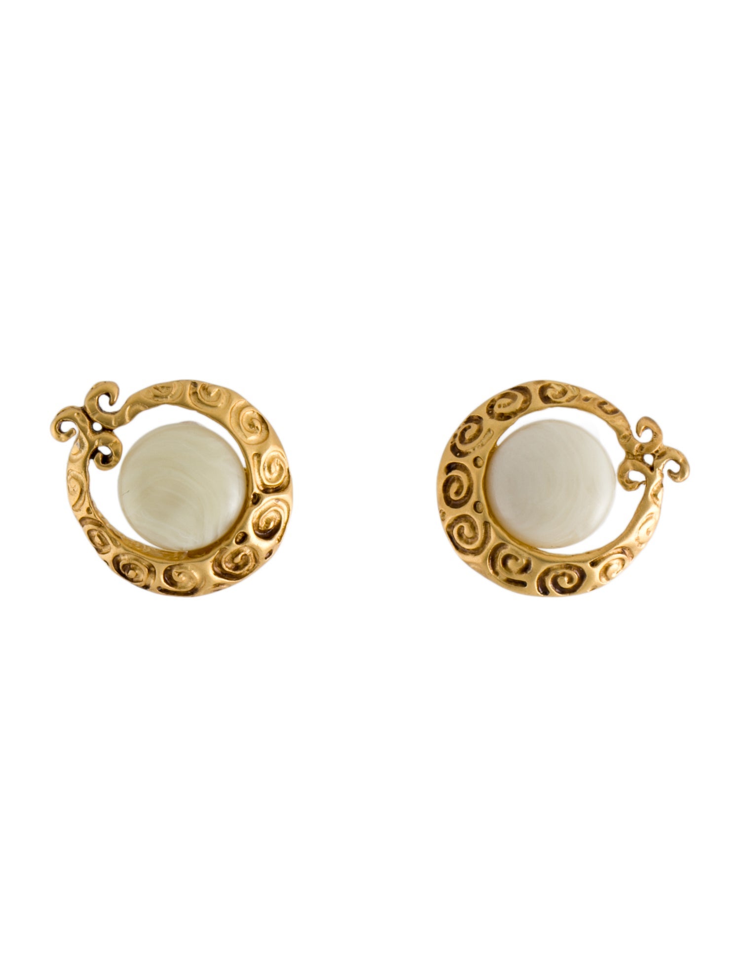 Givenchy Resin Vintage Clip-On Earrings