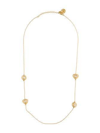 Givenchy Faux Pearl & Crystal Station Necklace