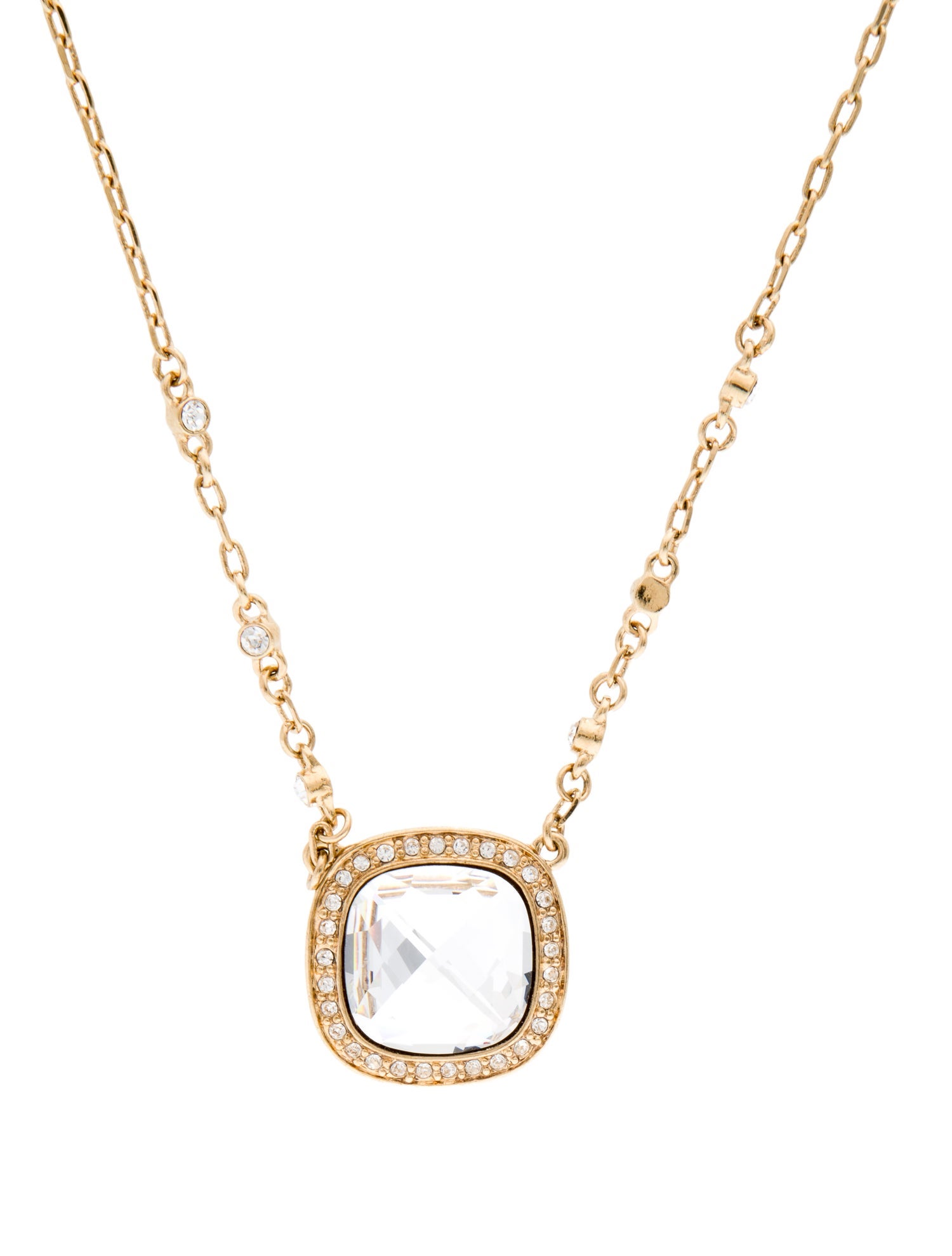 Givenchy Vintage Crystal Pendant Necklace