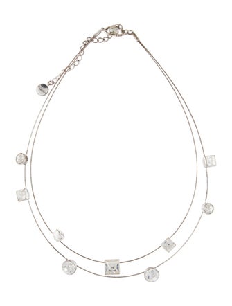 Givenchy Crystal Double Strand Wire Necklace