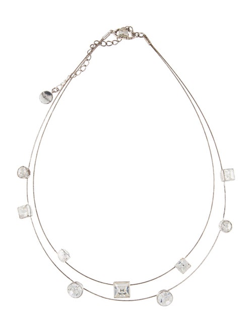 Givenchy Crystal Double Strand Wire Necklace