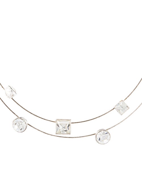 Givenchy Crystal Double Strand Wire Necklace