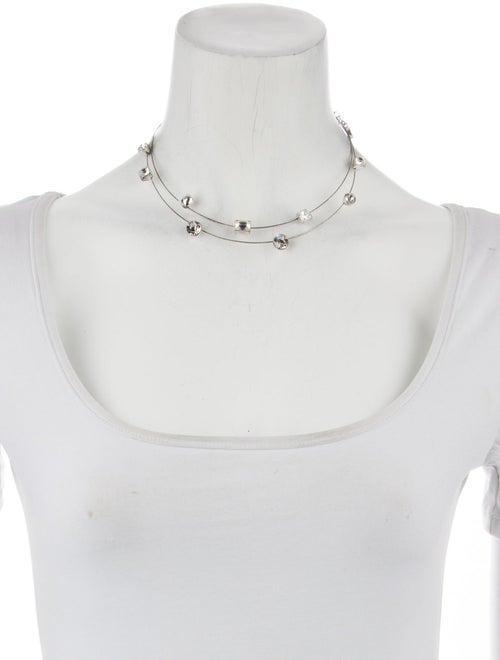 Givenchy Crystal Double Strand Wire Necklace