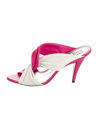 Givenchy Leather Colorblock Pattern Slides