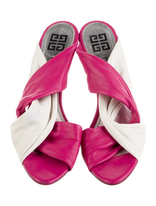 Givenchy Leather Colorblock Pattern Slides