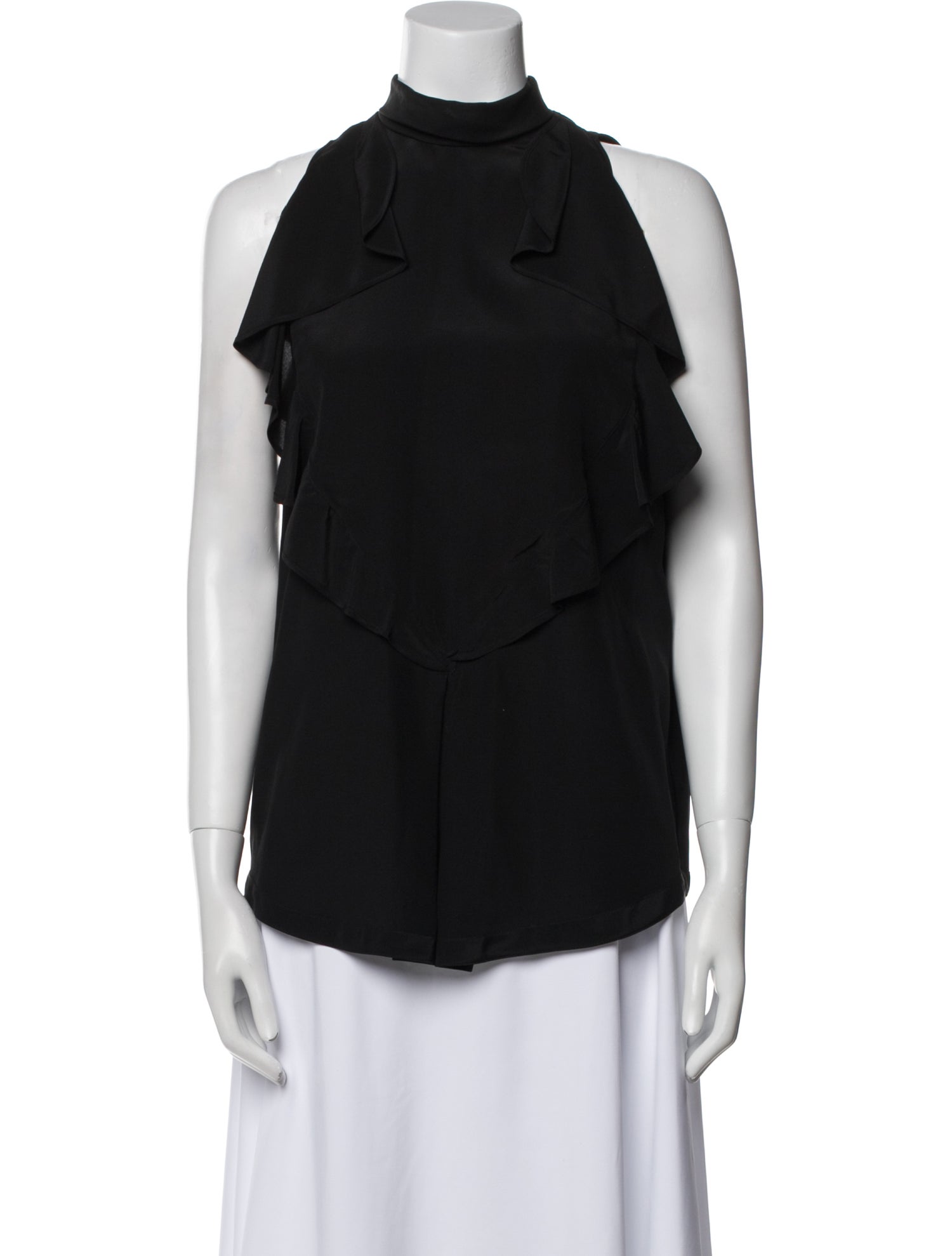 Givenchy Silk Mock Neck Blouse