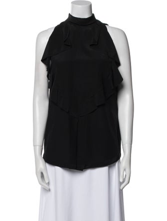 Givenchy Silk Mock Neck Blouse