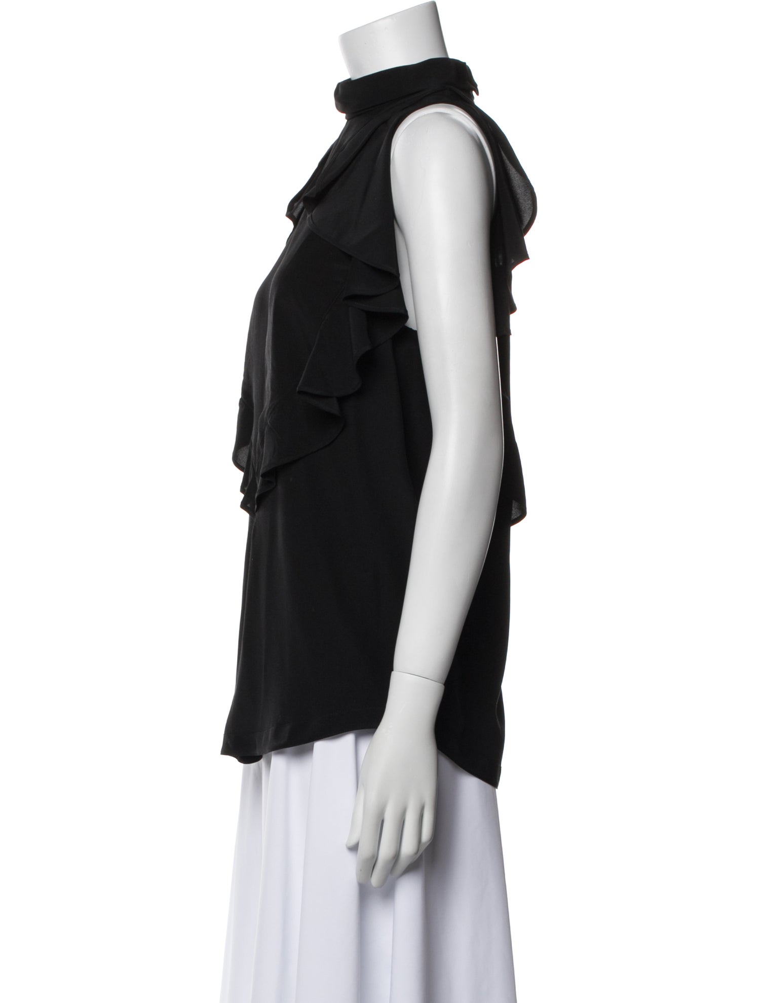 Givenchy Silk Mock Neck Blouse