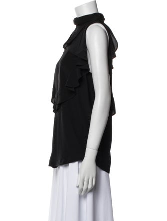 Givenchy Silk Mock Neck Blouse