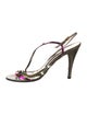 Givenchy Leather Sequin Embellishments Slingback Sandals