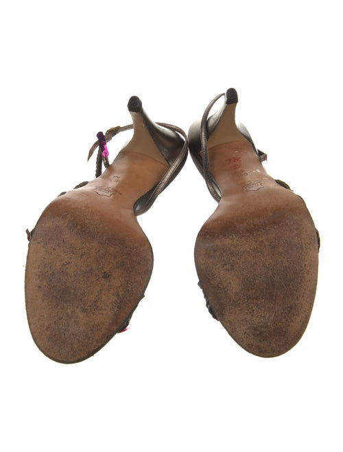 Givenchy Leather Sequin Embellishments Slingback Sandals