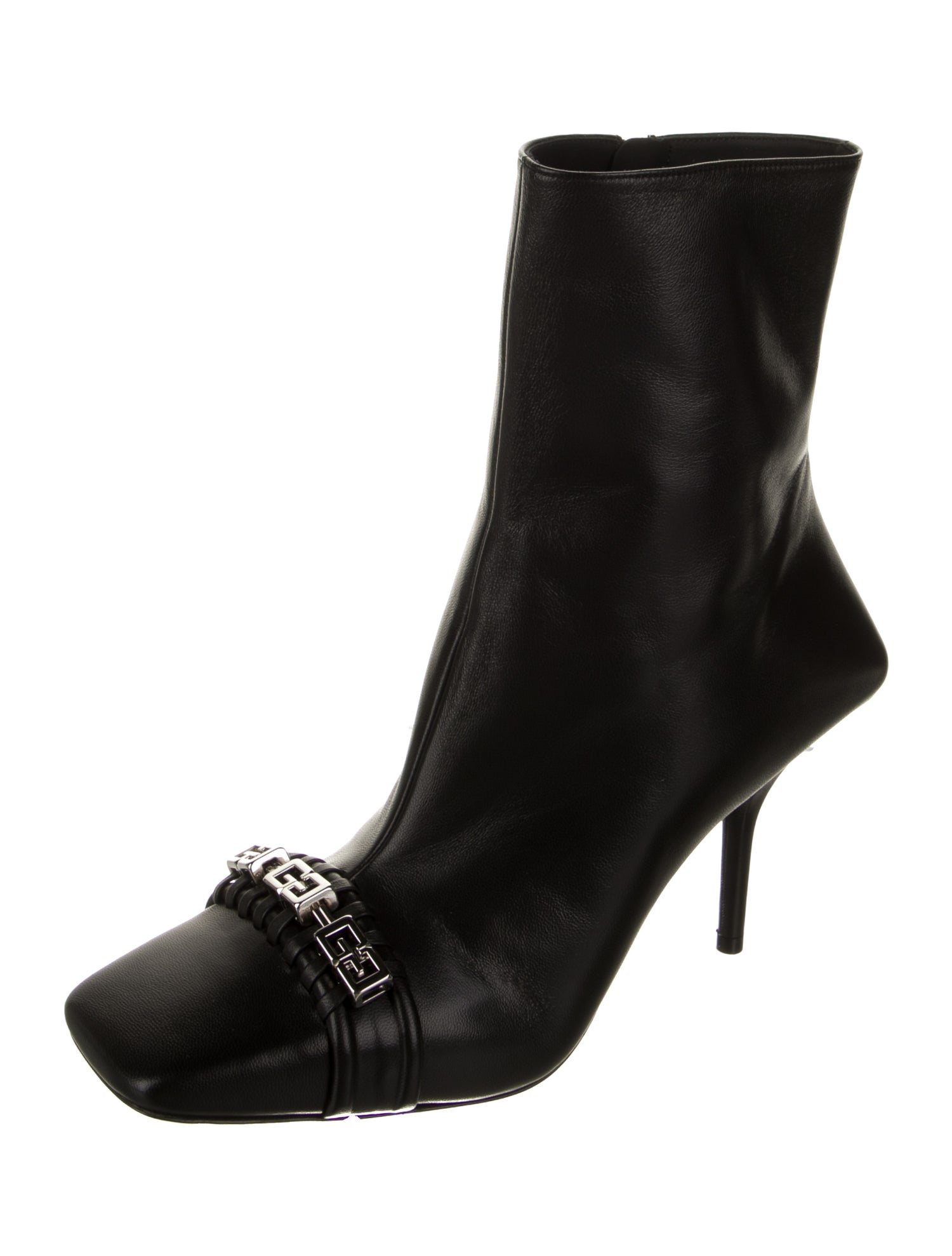 Givenchy Leather Chain-Link Accents Boots