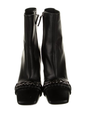 Givenchy Leather Chain-Link Accents Boots