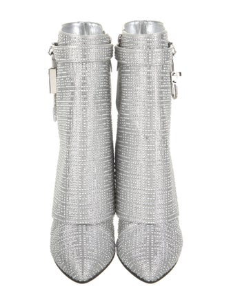 Givenchy Satin Crystal Embellishments Rain Boots