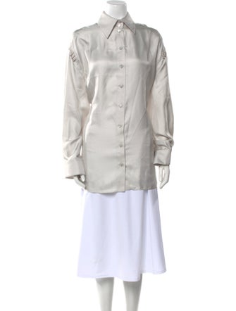 Givenchy Satin Long Sleeve Tunic