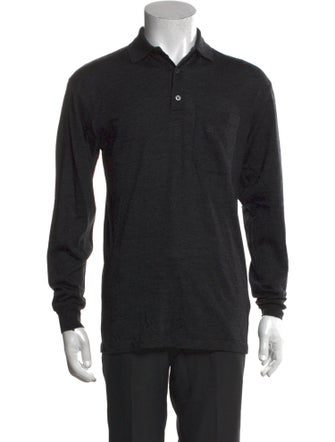 Givenchy Wool V-Neck Polo Shirt