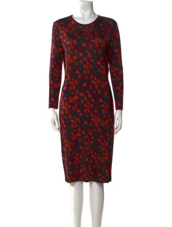 Givenchy Floral Print Knee-Length Dress