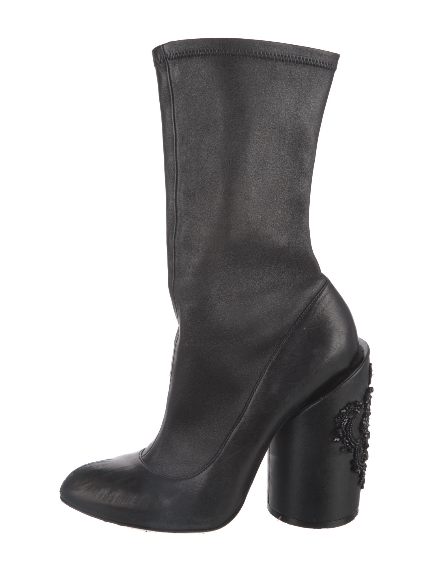 Givenchy Leather Beaded Accents Boots