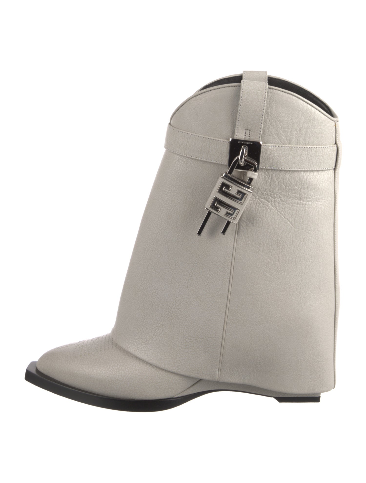 Givenchy Leather Lasercut Accents Combat Boots