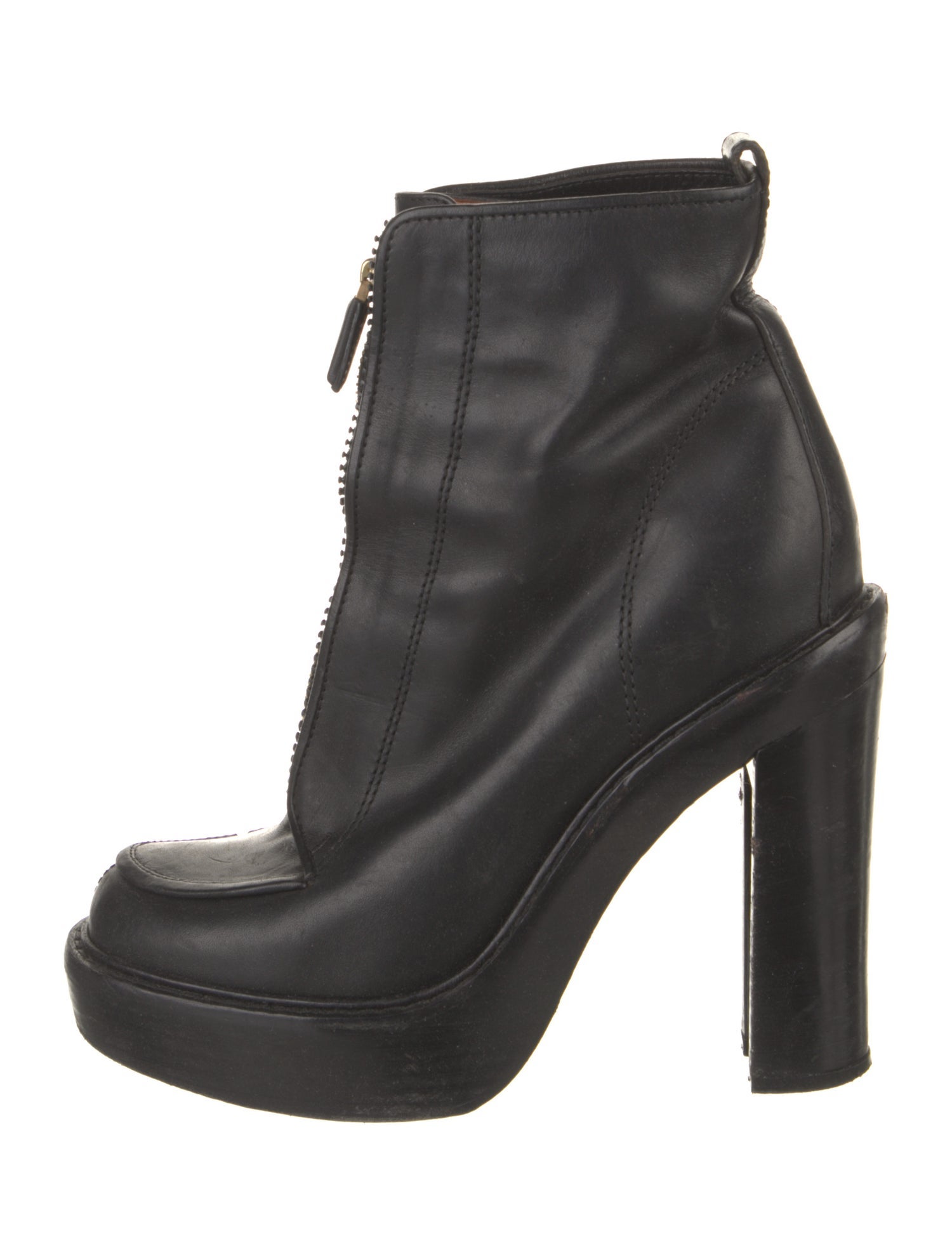 Givenchy Leather Chain-Link Accents Lace-Up Boots