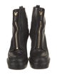 Givenchy Leather Chain-Link Accents Lace-Up Boots