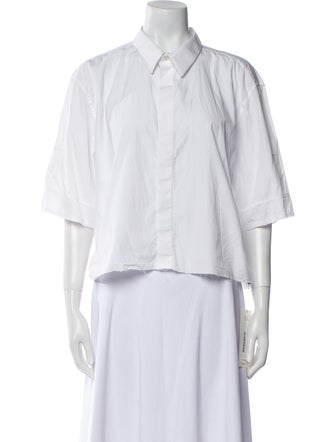 Givenchy Three-Quarter Sleeve Button-Up Top