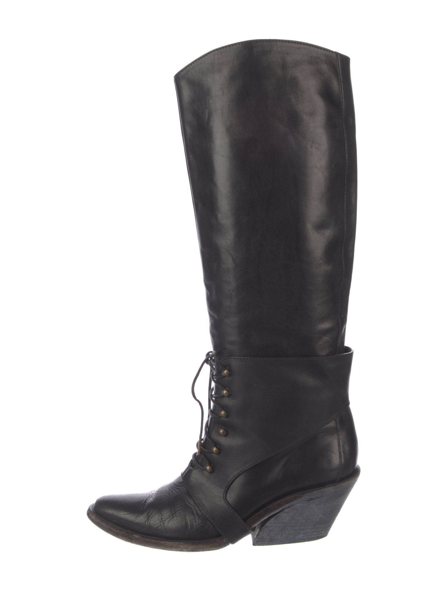 Givenchy Leather Lace-Up Boots