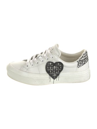 Givenchy Leather Graphic Print Sneakers