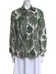 Givenchy Paisley Print Long Sleeve Button-Up Top