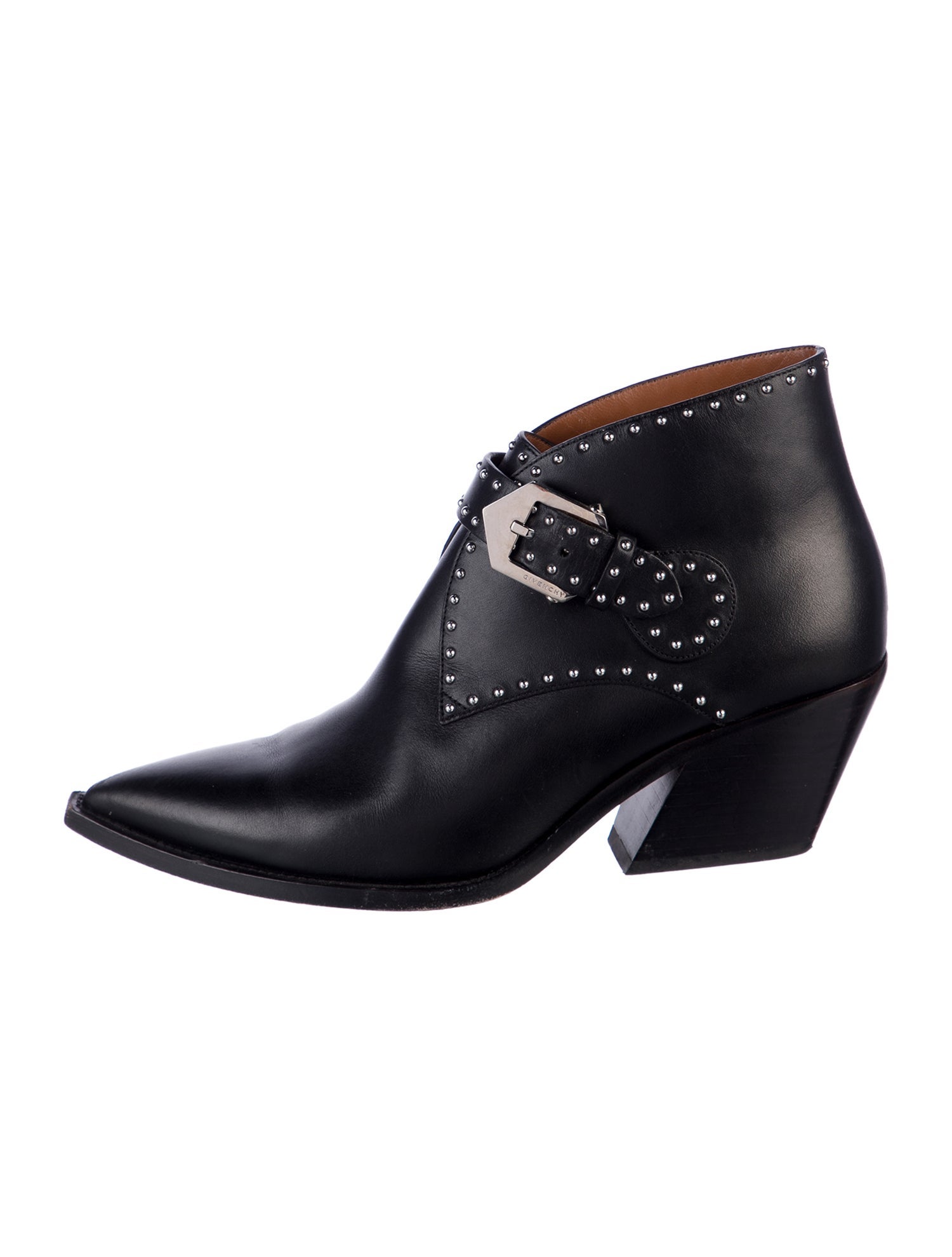 Givenchy Leather Studded Accents Western Boots