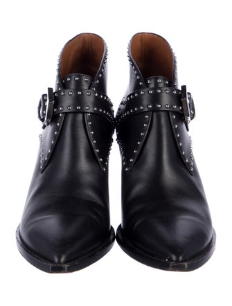 Givenchy Leather Studded Accents Western Boots
