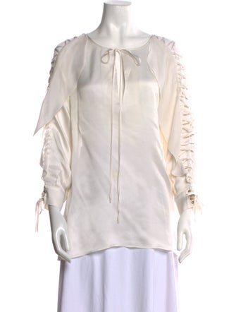 Givenchy Silk Tie Neck Blouse