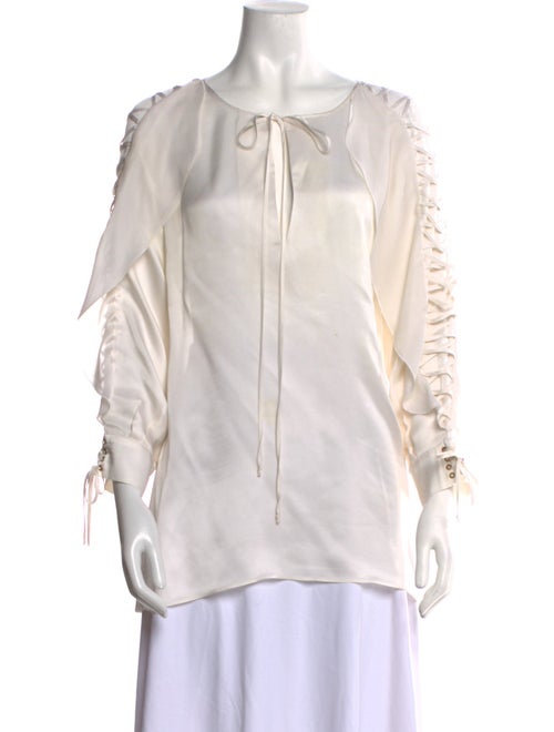 Givenchy Silk Tie Neck Blouse