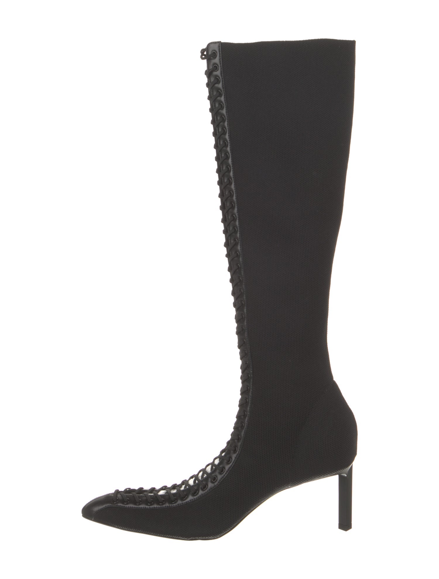 Givenchy Nylon Animal Print Lace-Up Boots