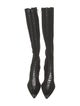 Givenchy Nylon Leather Trim Embellishment Lace-Up Boots