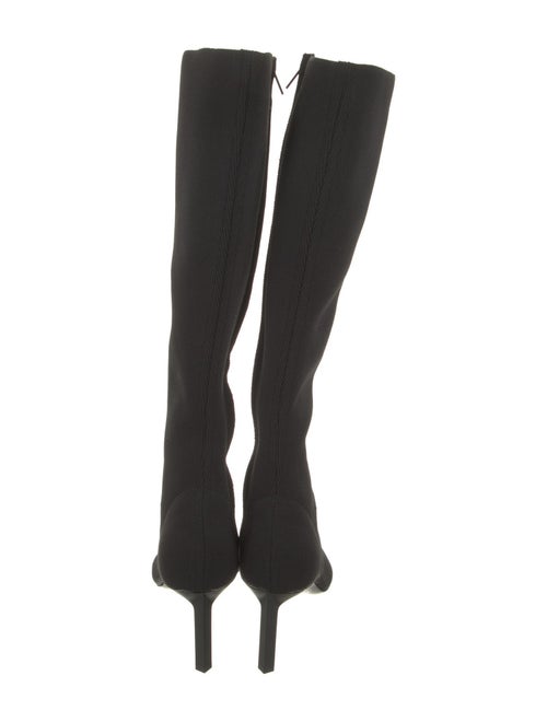 Givenchy Nylon Leather Trim Embellishment Lace-Up Boots