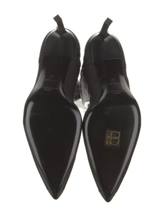 Givenchy Nylon Leather Trim Embellishment Lace-Up Boots