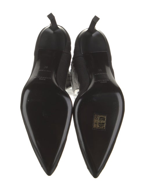 Givenchy Nylon Leather Trim Embellishment Lace-Up Boots