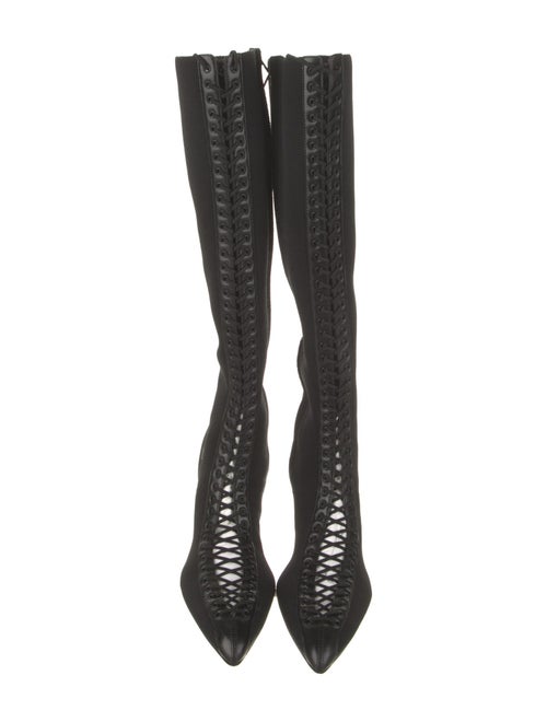 Givenchy Nylon Animal Print Lace-Up Boots