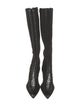 Givenchy Canvas Leather Trim Embellishment Lace-Up Boots