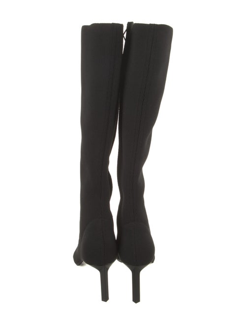 Givenchy Canvas Leather Trim Embellishment Lace-Up Boots