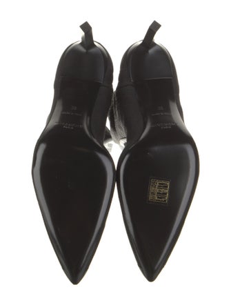 Givenchy Canvas Leather Trim Embellishment Lace-Up Boots